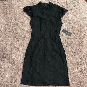 Lulu's Black Lace Mini Dress